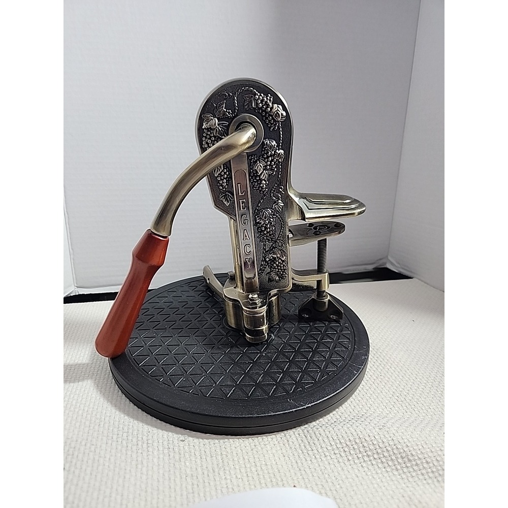Vintage Wine Enthusiast Legacy Wine Bottle Opener Corkscrew Tabletop Mount